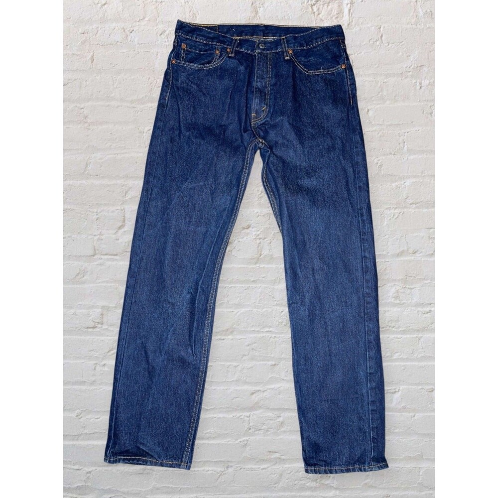 NEW Levis 505 Regular Fit Straight Leg Jeans Mens 36x34 Dark Wash Denim NWOT